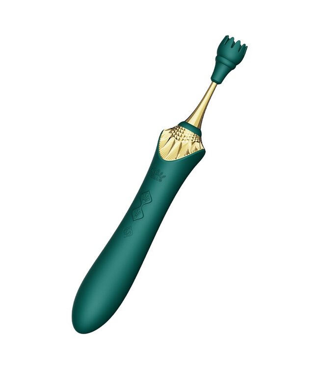 Rimba ZALO - Bess 2 - Verwarmende Clitoris Massager met 4 opzetstukken - Groen
