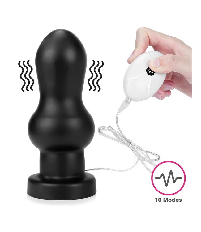 Rimba LoveToy - King Size Vibrating Anal Rammer 18 cm - Zwart