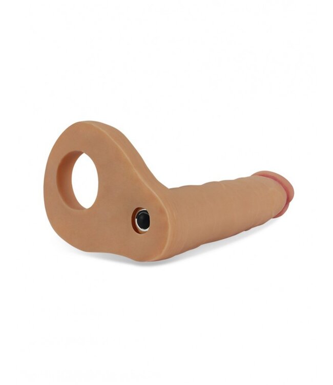 Rimba LoveToy - The Ultra Soft Double Vibrerende Dildo 16 cm - Nude