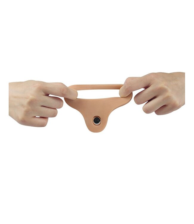 Rimba LoveToy - The Ultra Soft Double Vibrerende Dildo 16 cm - Nude