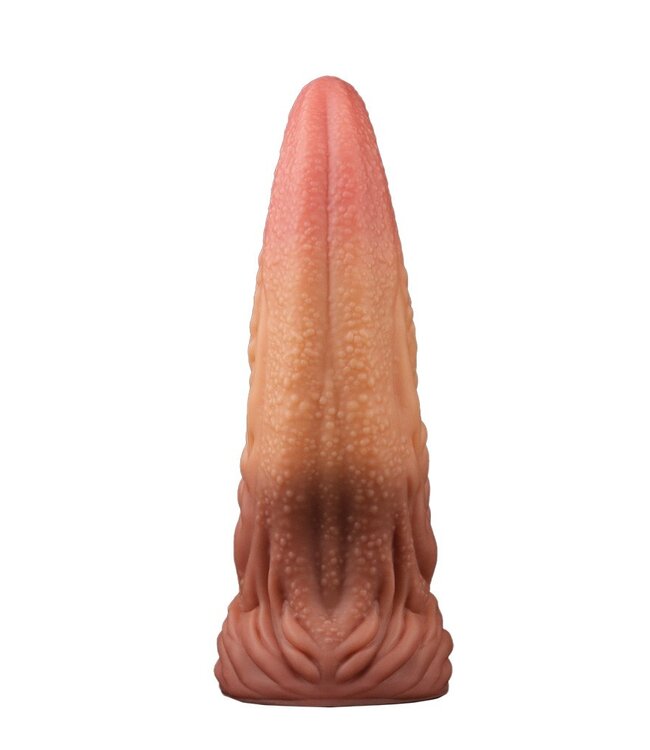Rimba LoveToy - Dildo met Tong 25.4 cm - Nude/Bruin