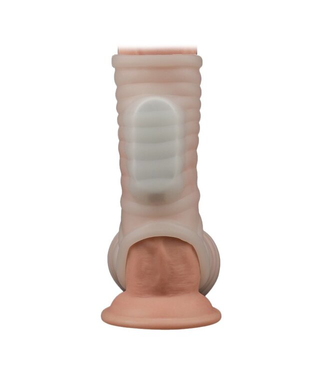 Rimba LoveToy - Wave Knights Ring - Vibrerende Penis Sleeve - Wit