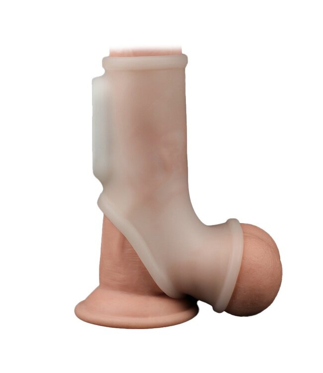 Rimba LoveToy - Silk Knights Ring - Vibrerende Penis Sleeve - Wit