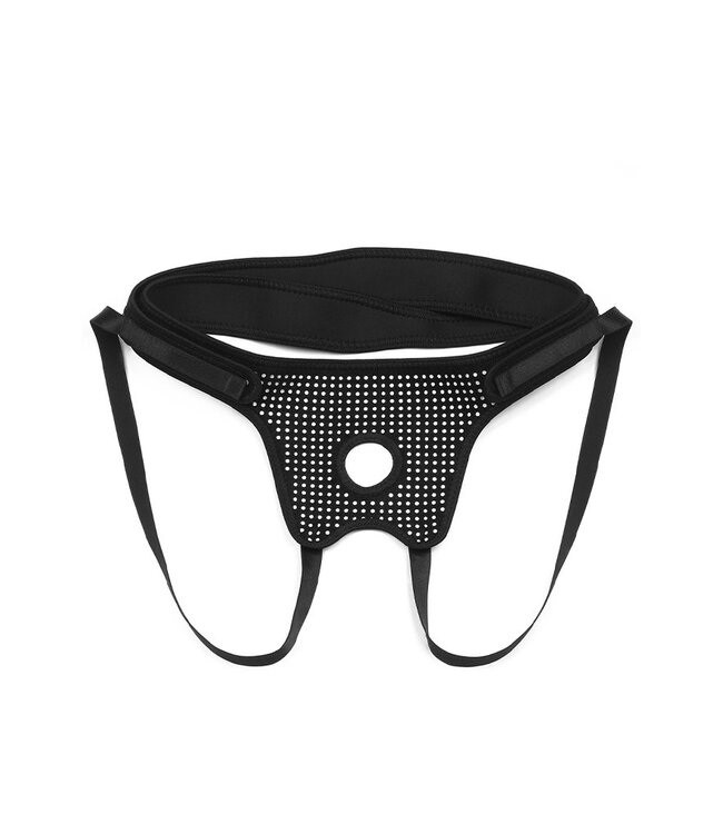 Rimba LoveToy - Easy Strap-on Harnas (zonder dildo) - Zwart & Wit