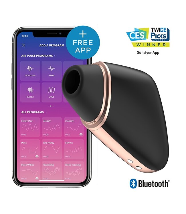 Rimba Satisfyer Love Triangle Black / incl. Bluetooth and App