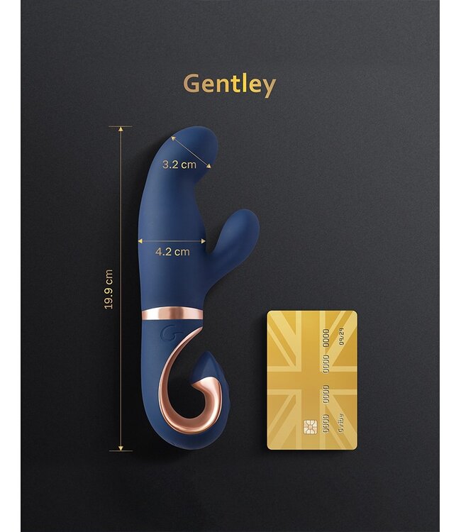 Rimba Gvibe - Gentley - Rabbit Vibrator - Blauw & Goud
