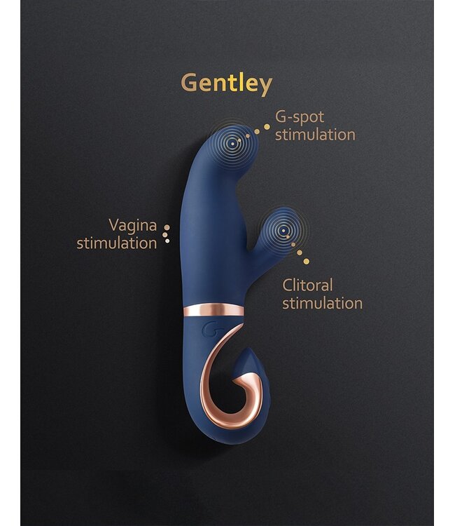 Rimba Gvibe - Gentley - Rabbit Vibrator - Blauw & Goud