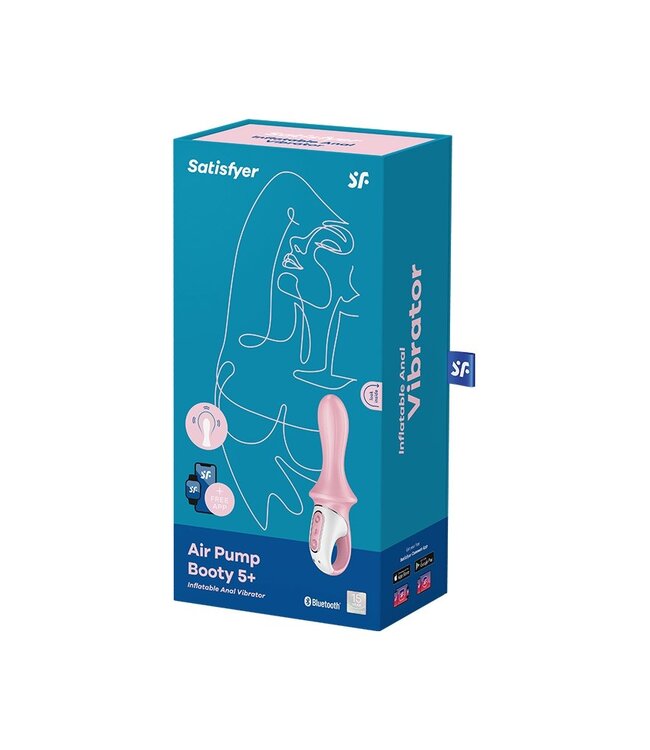 Rimba Satisfyer - Air Pump Booty 5+ - Opblaasbare Anale Vibrator (met App Control) - Roze