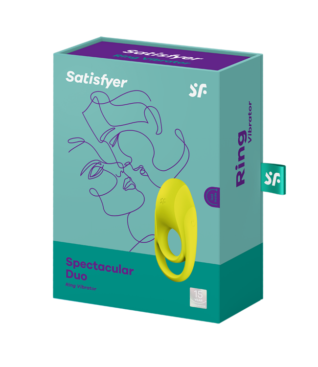 Rimba Satisfyer - Spectacular Duo - Cockring Vibrator - Neongeel