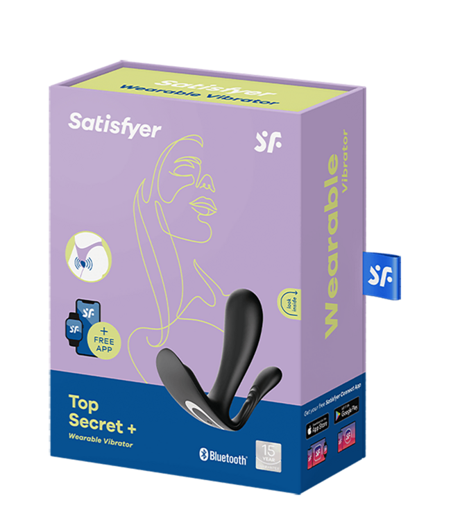 Rimba Satisfyer - Top Secret+ - Draagbare vibrator met anale stimulator - Zwart