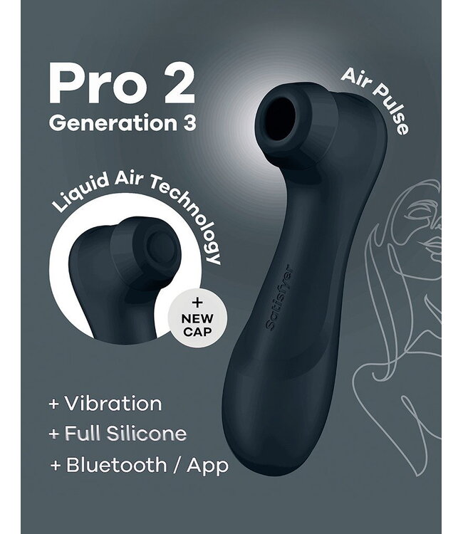 Rimba Satisfyer - Pro 2 Generation 3 - Luchtdruk Vibrator (met App Control) - Zwart