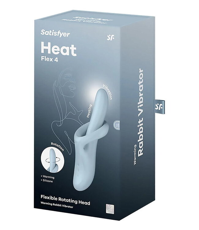 Rimba Satisfyer - Heat Flex 4 - Verwarmende Rabbit Vibrator - Blauw
