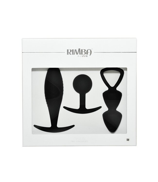 Rimba Rimba Toys - Basel - Set of Butt Plugs Maat M - Zwart