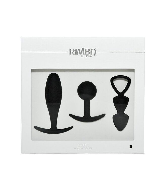 Rimba Rimba Toys - Basel - Set of Butt Plugs Maat S - Zwart