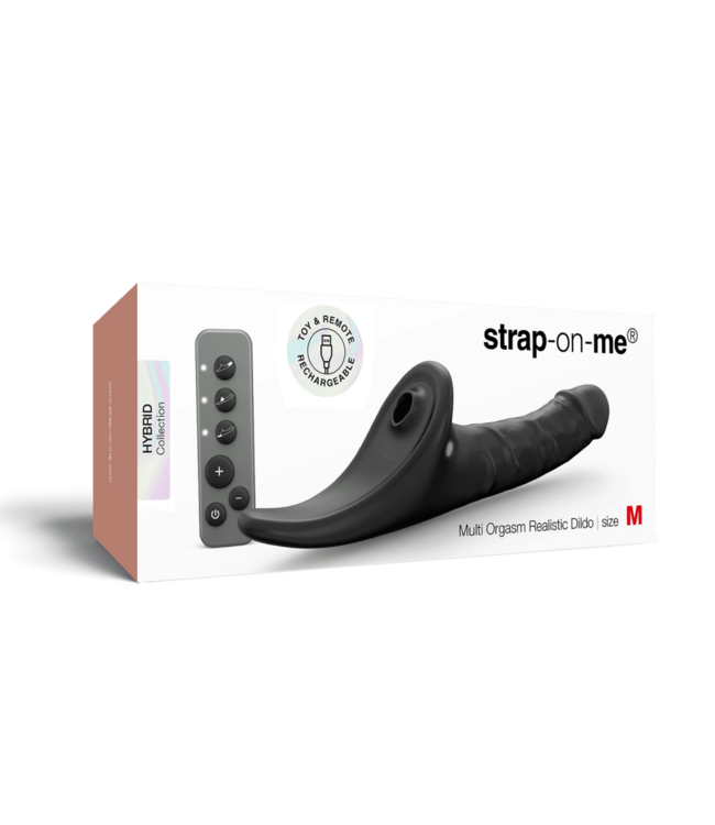 Rimba Strap-On-Me - Multi Orgasm Realistic Dildo - Maat M - Zwart
