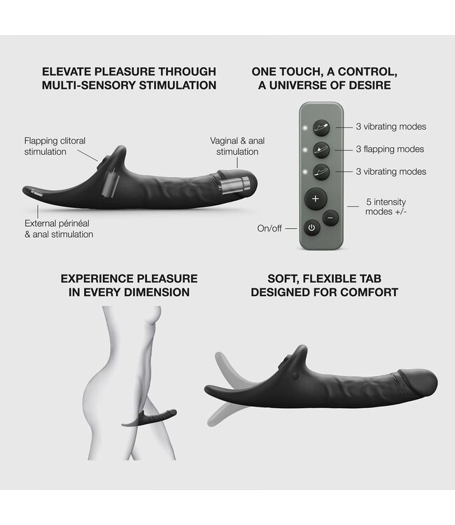 Rimba Strap-On-Me - Multi Orgasm Realistic Dildo - Maat M - Zwart