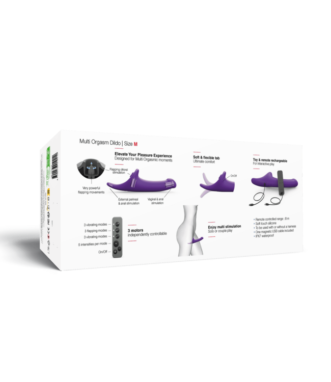 Rimba Strap-On-Me – Multi Orgasm Dildo – Maat M – Paars