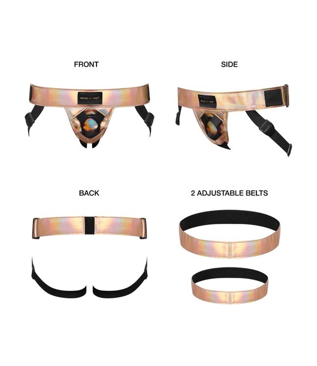 Rimba Strap-On-Me - Harness Curious - Strap-On Harnas One Size - Metallic Roségoud