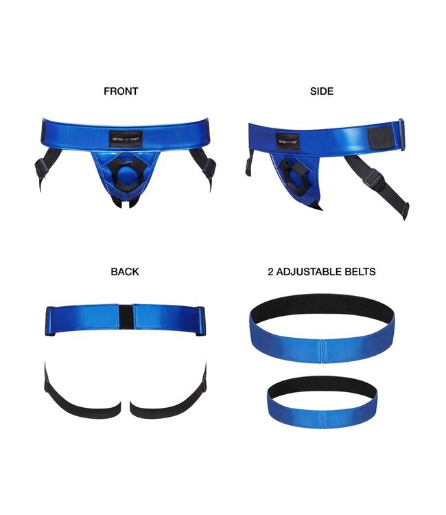 Rimba Strap-On-Me - Harness Curious - Strap-On Harnas One Size - Metallic Blauw