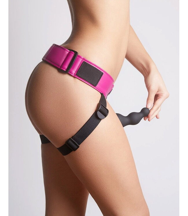 Rimba Strap-On-Me - Harness Curious - Strap-On Harnas One Size - Metallic Fuchsia