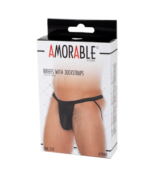 Rimba Amorable by Rimba - Doorzichtige jockstrap - One Size - Zwart