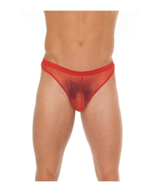 Rimba Amorable by Rimba - Doorzichtige string - One Size - Rood