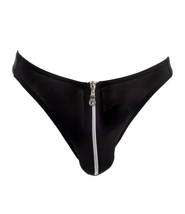 Rimba Amorable by Rimba - String met ritssluiting - One Size - Zwart