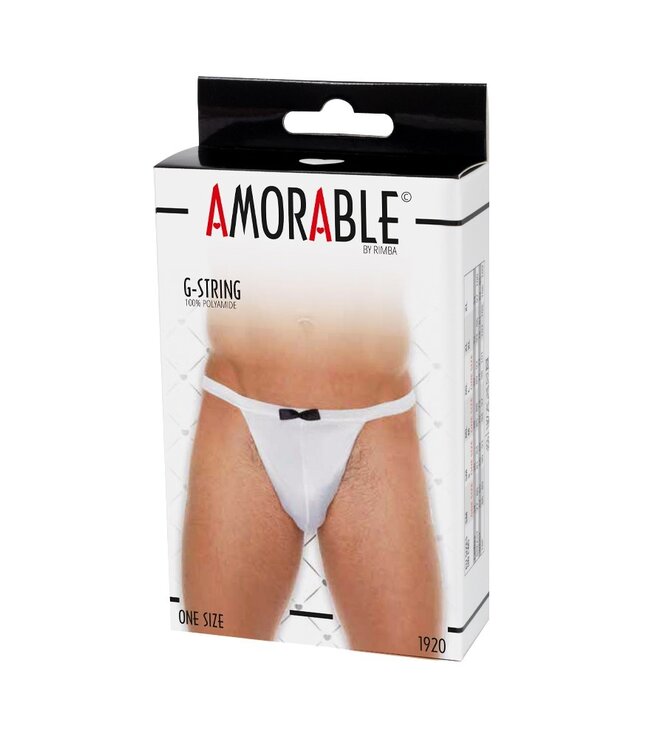 Rimba Amorable by Rimba - Rokkostuum string - One Size - Wit / Zwart