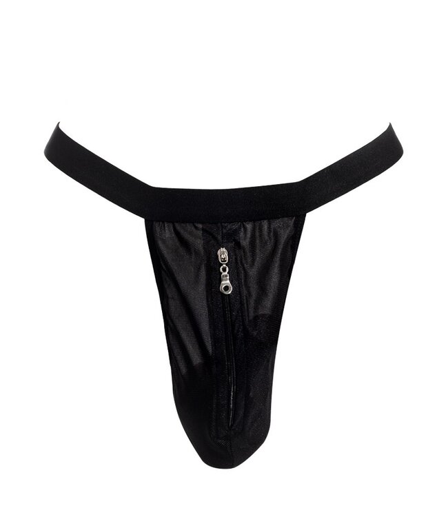 Rimba Amorable by Rimba - String met ritssluiting - One Size - Zwart