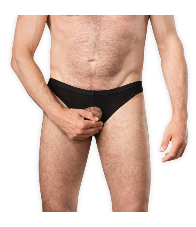 Rimba Amorable by Rimba - Slip met Open Kruis - One Size - Zwart