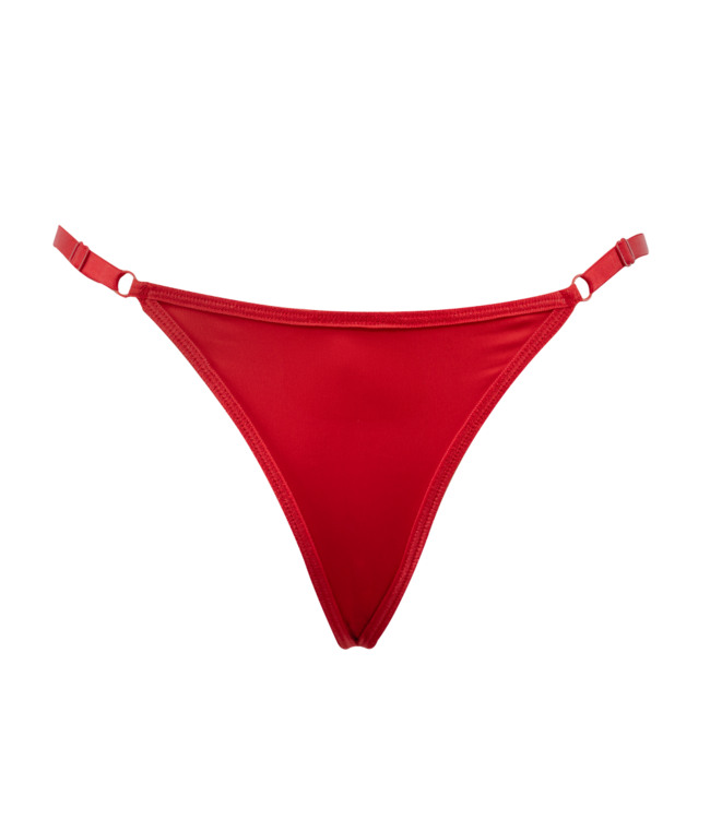 Rimba Amorable by Rimba - String met strass-steentjes - One Size - Rood