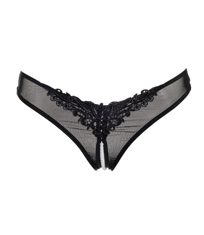 Rimba Amorable by Rimba - Open String met parels - One Size - Zwart