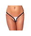 Rimba Amorable by Rimba - G-string met veter - One Size - Zwart / Wit