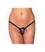 Rimba Amorable by Rimba - G-string met veter - One Size - Zwart