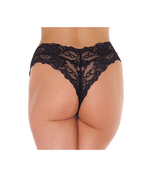 Rimba Amorable by Rimba - Slip - One Size - Zwart / Wit