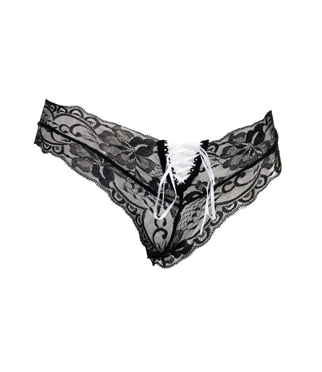 Rimba Amorable by Rimba - Slip - One Size - Zwart / Wit