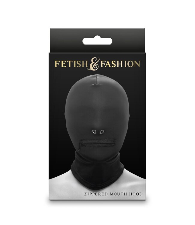 NS Novelties Fetish & Fashion Zippered Mouth Hood