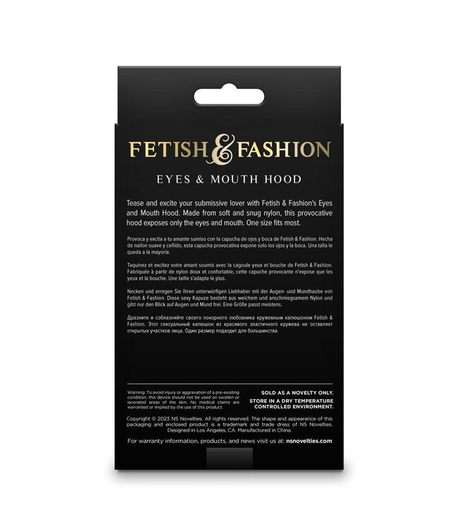 NS Novelties Fetish & Fashion Eyes & Mouth Hood