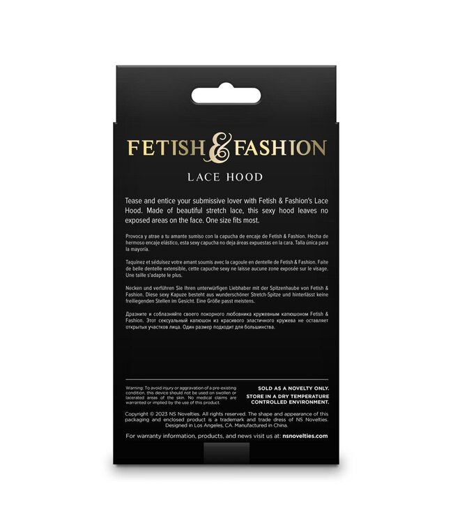 NS Novelties Fetish & Fashion Lace Hood