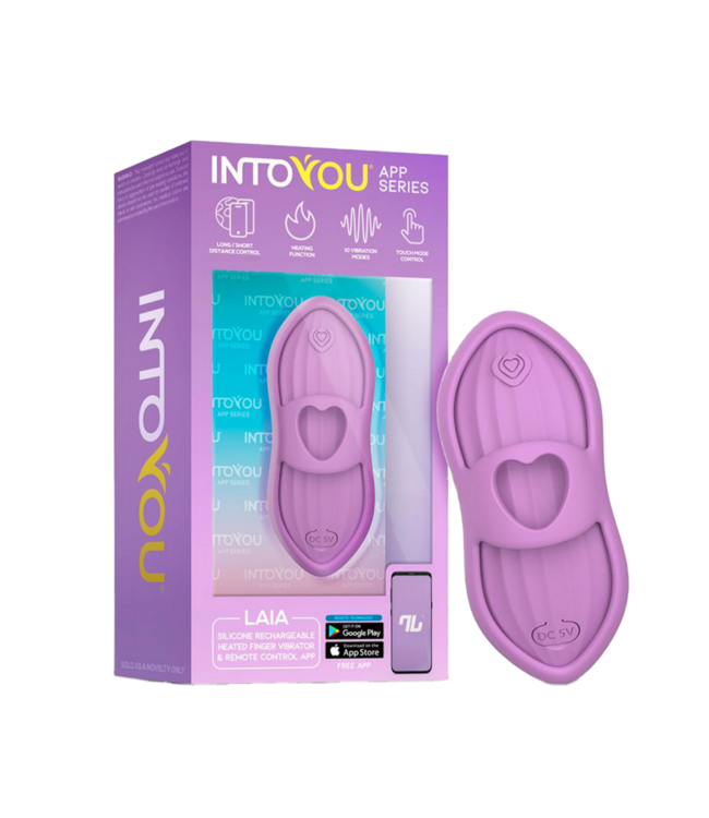 Rimba IY - Laia - Verwarmde vingervibrator met app-bediening - Lavendel