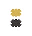 NS Novelties Pretty Pasties Glitter Cross Black/Gold 2 Pair