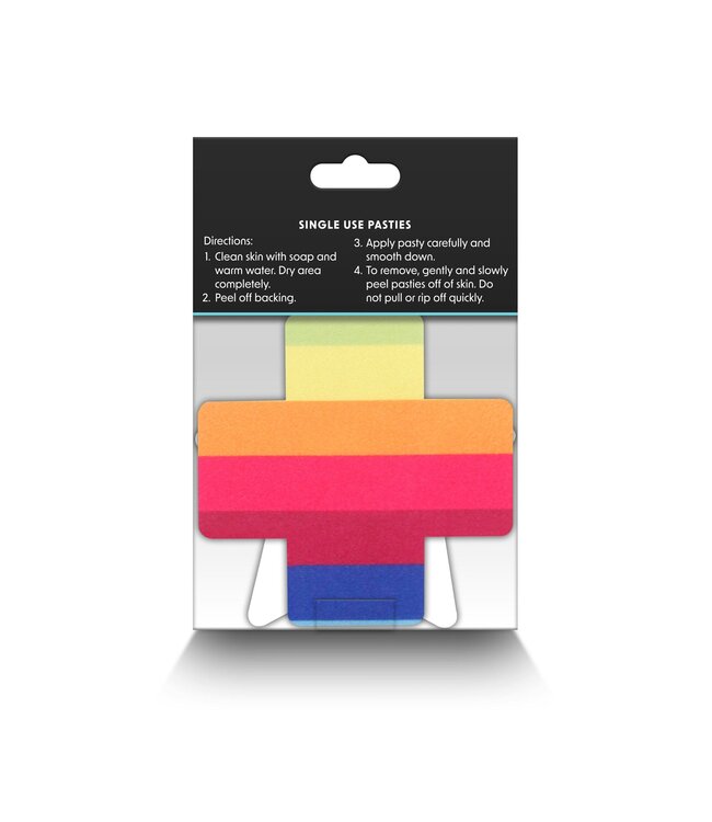 NS Novelties Pretty Pasties Pride Cross & Star Rainbow 2 Pair