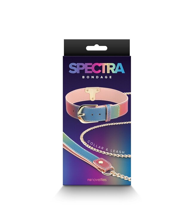 NS Novelties Spectra Bondage Collar & Leash