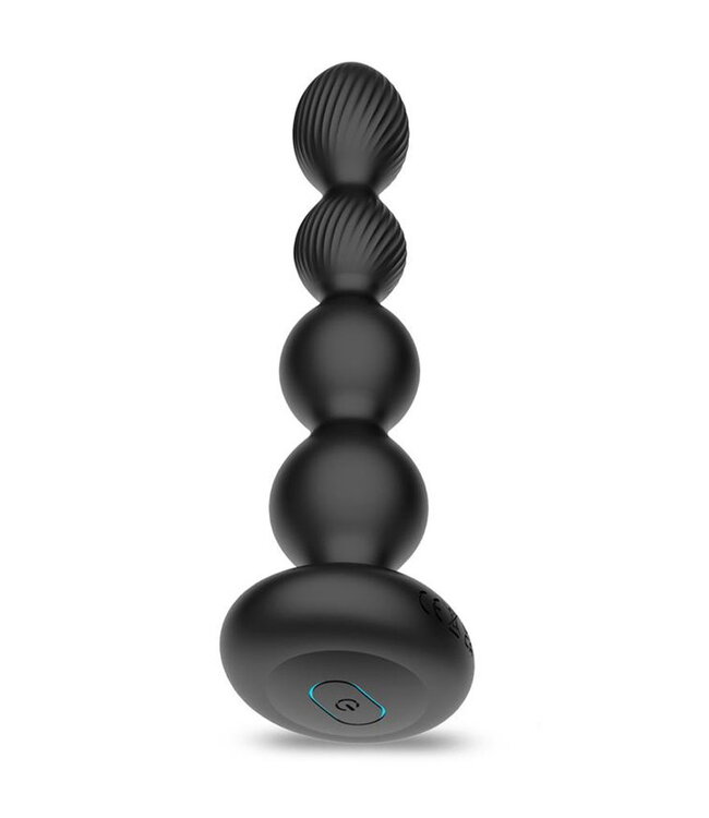 Rimba IY - Mouve - Buttplug met golven en vibratie met afstandsbediening, 2 motoren - Zwart