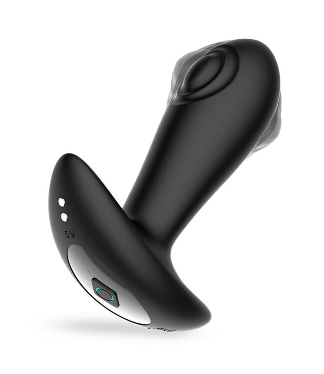 Rimba IY - Milton - Anale plug met dubbele klopfunctie en afstandsbediening - Zwart