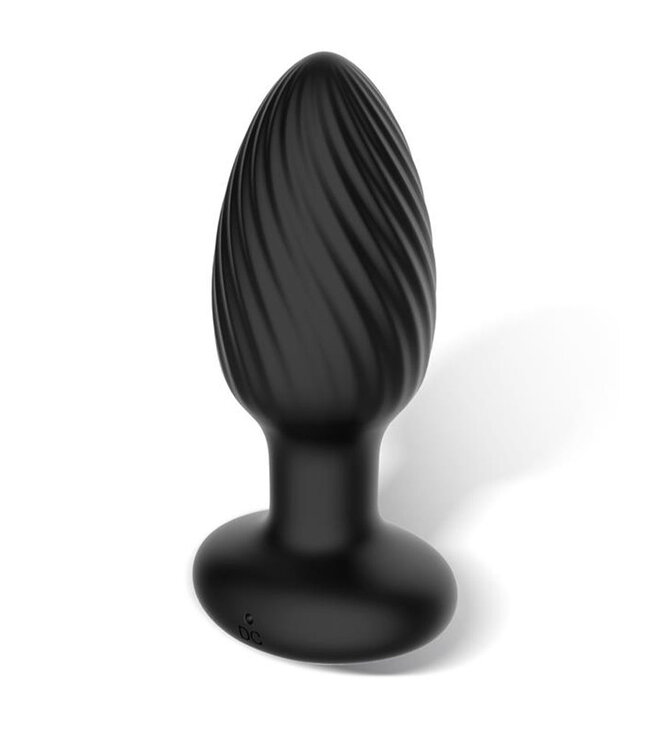 Rimba IY - Drago - Buttplug Vibratie, 360° Twister Beweging met Afstandsbediening - Zwart