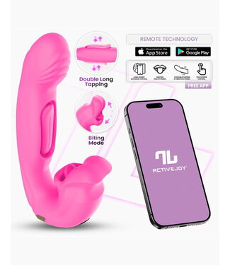 Rimba IY - Bimby - Bijtende en dubbeltikkende vibrator met app - Roze