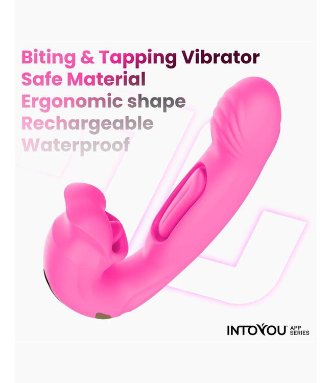 Rimba IY - Bimby - Bijtende en dubbeltikkende vibrator met app - Roze