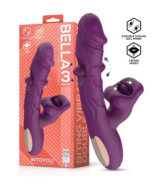 Rimba IY - Bella - Triple Motor Vibrator with Double Tickling Ball and Bitting  - Paars