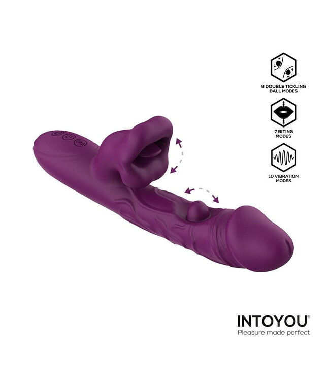 Rimba IY - Bella - Triple Motor Vibrator with Double Tickling Ball and Bitting  - Paars